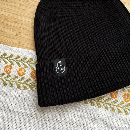 Beanie - Mallard Duck with Knife, Black