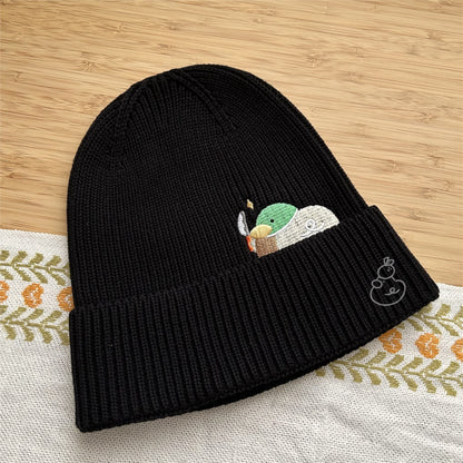 Beanie - Mallard Duck with Knife, Black