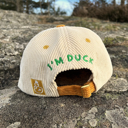 Two-Tone Corduroy Embroidered Hat - Chasing My Ducks