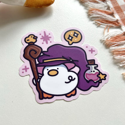Wizard Duck - Matte Duck Die Cut Sticker | Cute Sticker