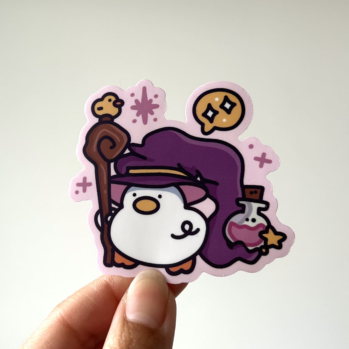 Wizard Duck - Matte Duck Die Cut Sticker | Cute Sticker