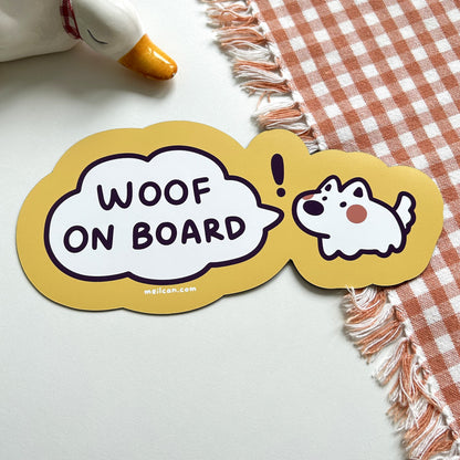 "Dog on Board" Duck Car Decal Bumper Magnet | Magnetic Deco