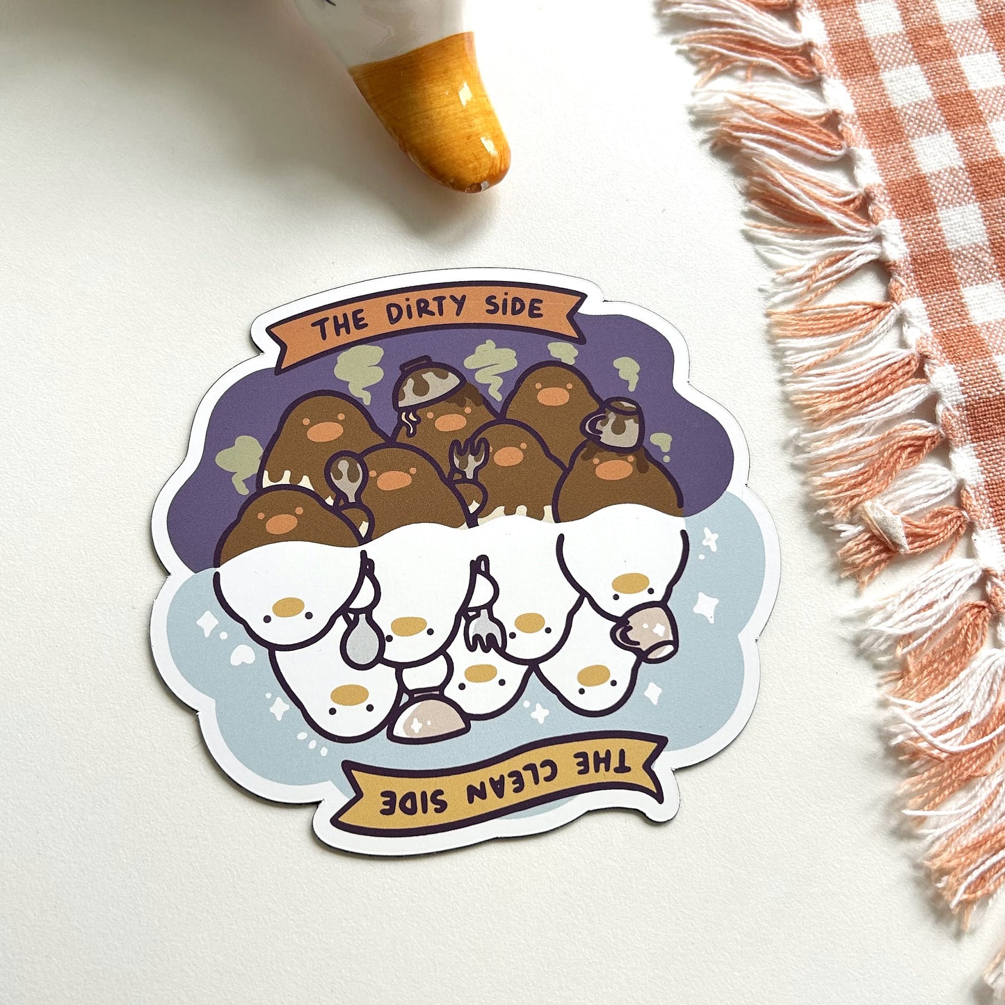 "The Clean Side vs the Dirty Side" Dishwasher Magnet | Magnetic Deco