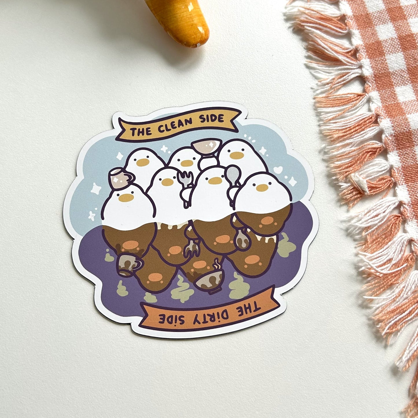 "The Clean Side vs the Dirty Side" Dishwasher Magnet | Magnetic Deco