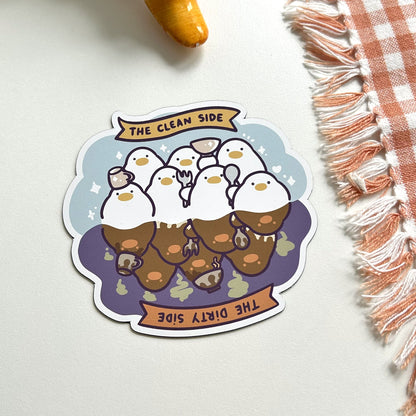 "The Clean Side vs the Dirty Side" Dishwasher Magnet | Magnetic Deco