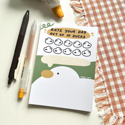 Rate Your Day - Duck A6 Notepad