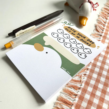 Rate Your Day - Duck A6 Notepad