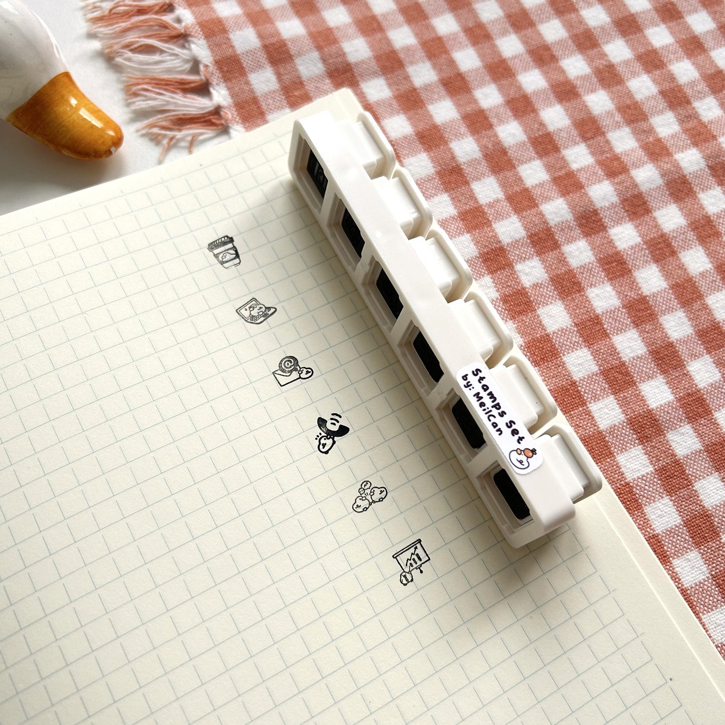 Push Button Stamp - Office Ducks
