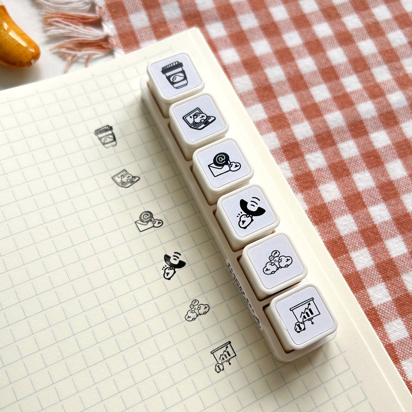 Push Button Stamp - Office Ducks