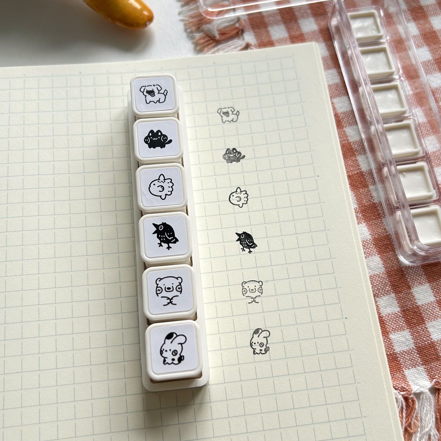 Push Button Stamp - Cute Animals Set