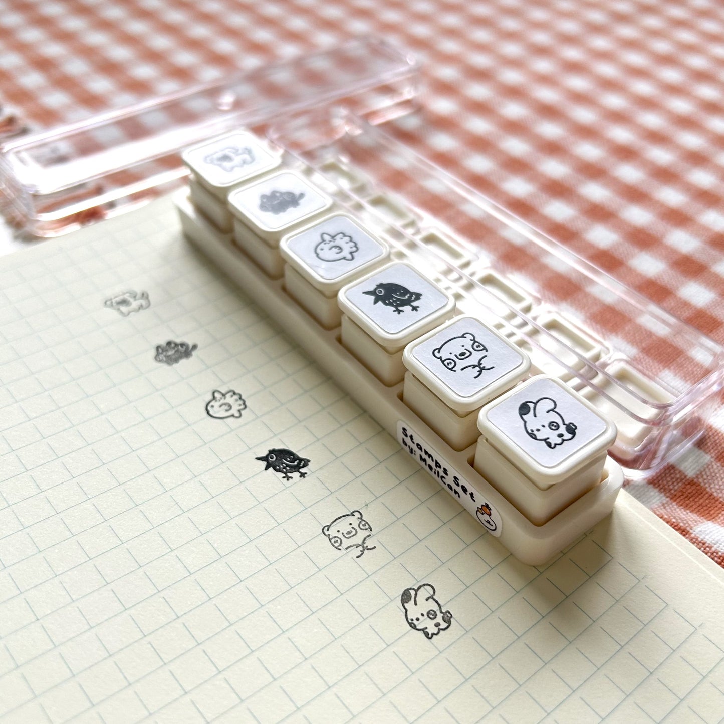 Push Button Stamp - Cute Animals Set