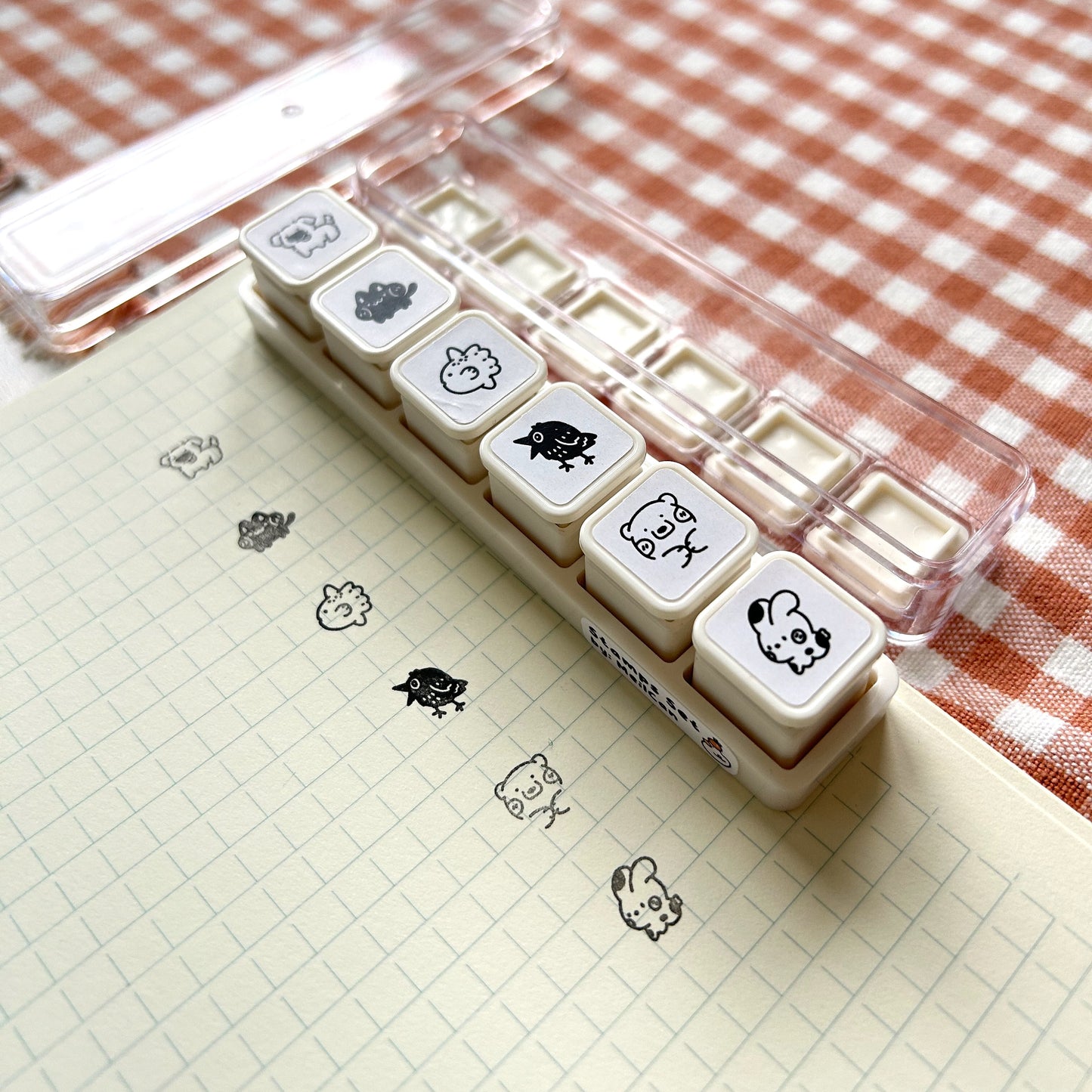 Push Button Stamp - Cute Animals Set