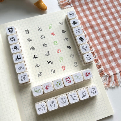 Push Button Stamp - Ducks in Moods