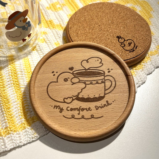 My Comfort Drink | Cute Engraved Wooden Coaster *UPDATED