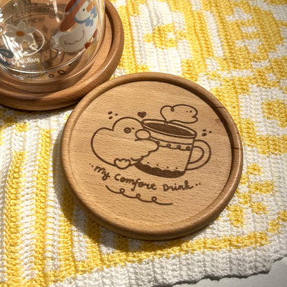 My Comfort Drink | Cute Engraved Wooden Coaster *UPDATED