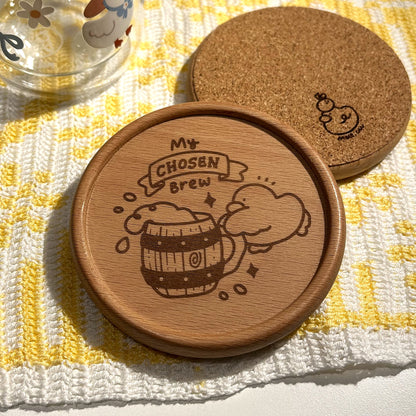My Chosen Brew | Tavern / Bar Themed Engraved Wooden Coaster *UPDATED