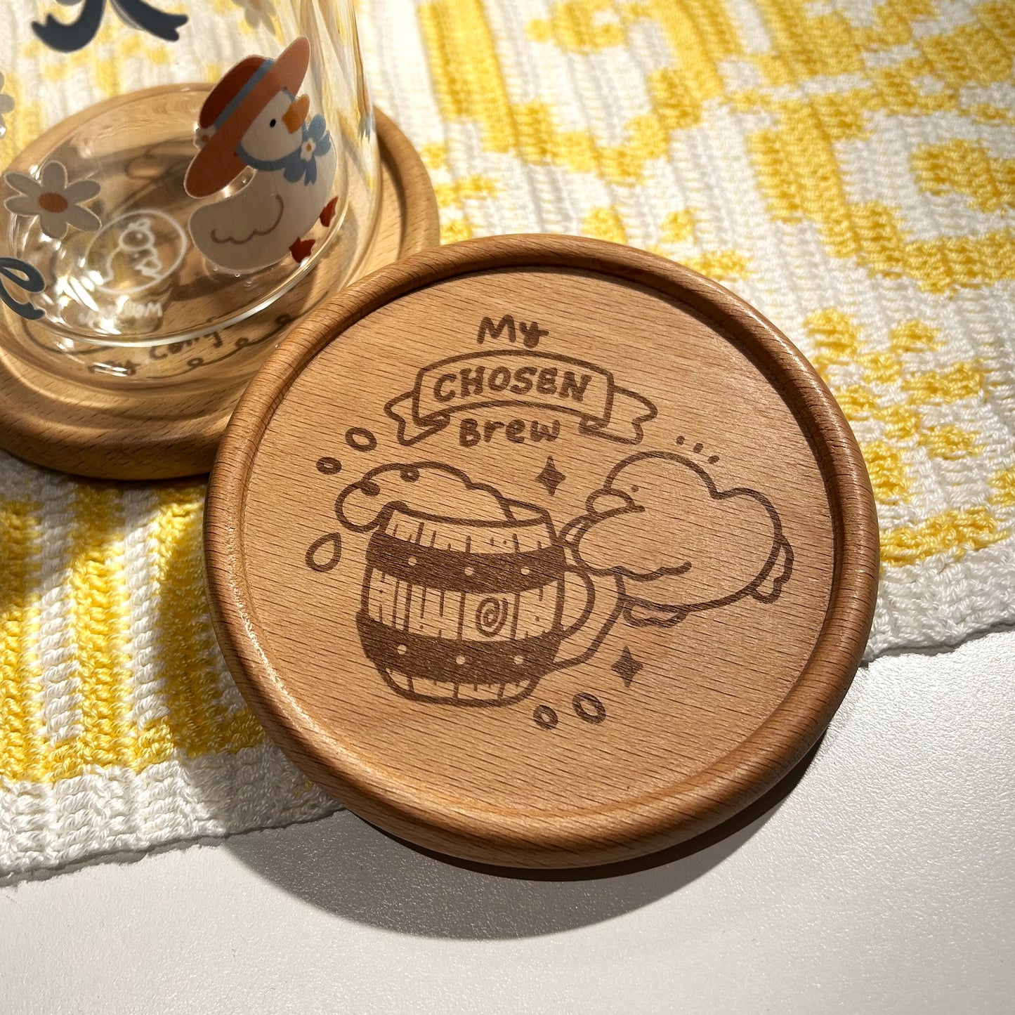 My Chosen Brew | Tavern / Bar Themed Engraved Wooden Coaster *UPDATED