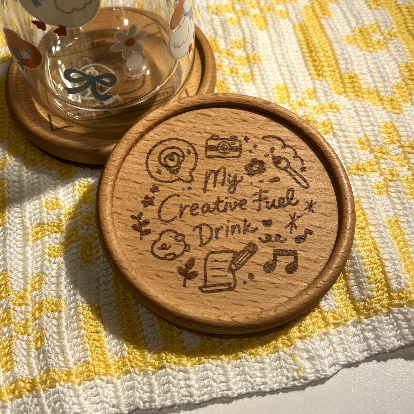 My Creative Fuel | For Creatives & Creators Engraved Wooden Coaster *UPDATED