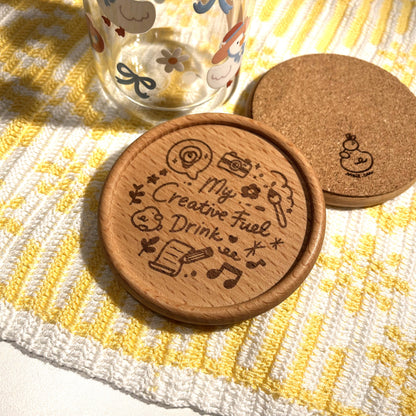 My Creative Fuel | For Creatives & Creators Engraved Wooden Coaster *UPDATED
