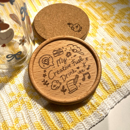 My Creative Fuel | For Creatives & Creators Engraved Wooden Coaster *UPDATED