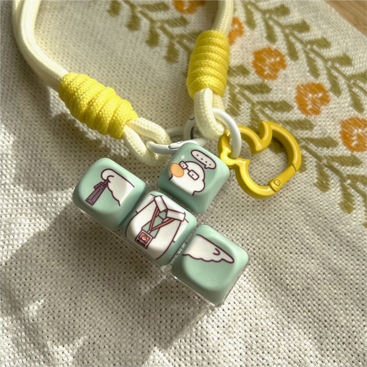 Salaryduck - Quackporate Slave - 4 Buttons RGB Lights Clicky Keycap Keychain