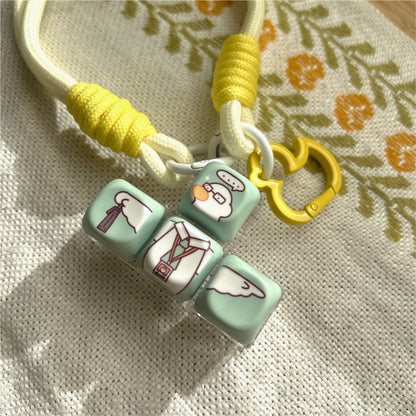 Salaryduck - Quackporate Slave - 4 Buttons RGB Lights Clicky Keycap Keychain