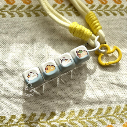 Swimming to Get You - 4 Buttons RGB Lights Clicky Keycap Keychain