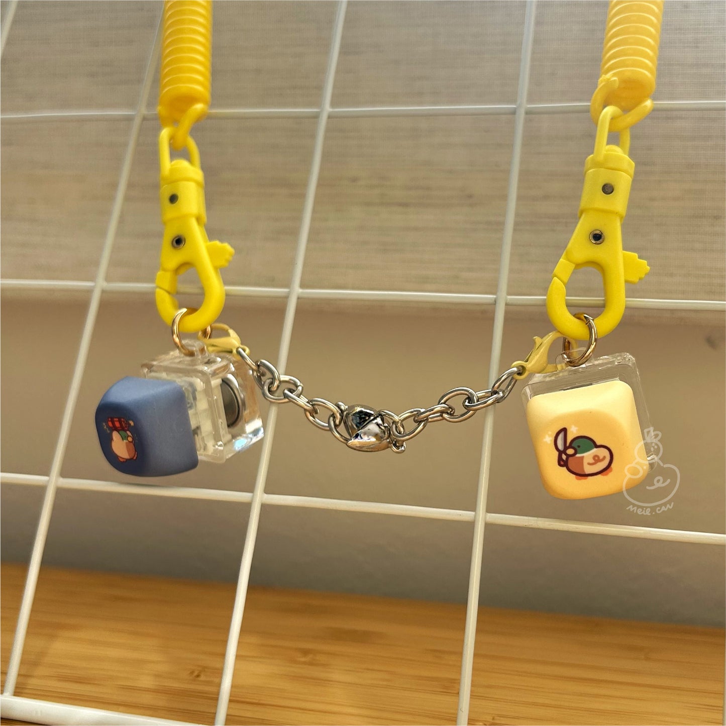 Just Ducks Protecting You - 1 Button RGB Light Clicky Keycap Keychain Blind Bag