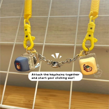 Just Ducks Protecting You - 1 Button RGB Light Clicky Keycap Keychain Blind Bag