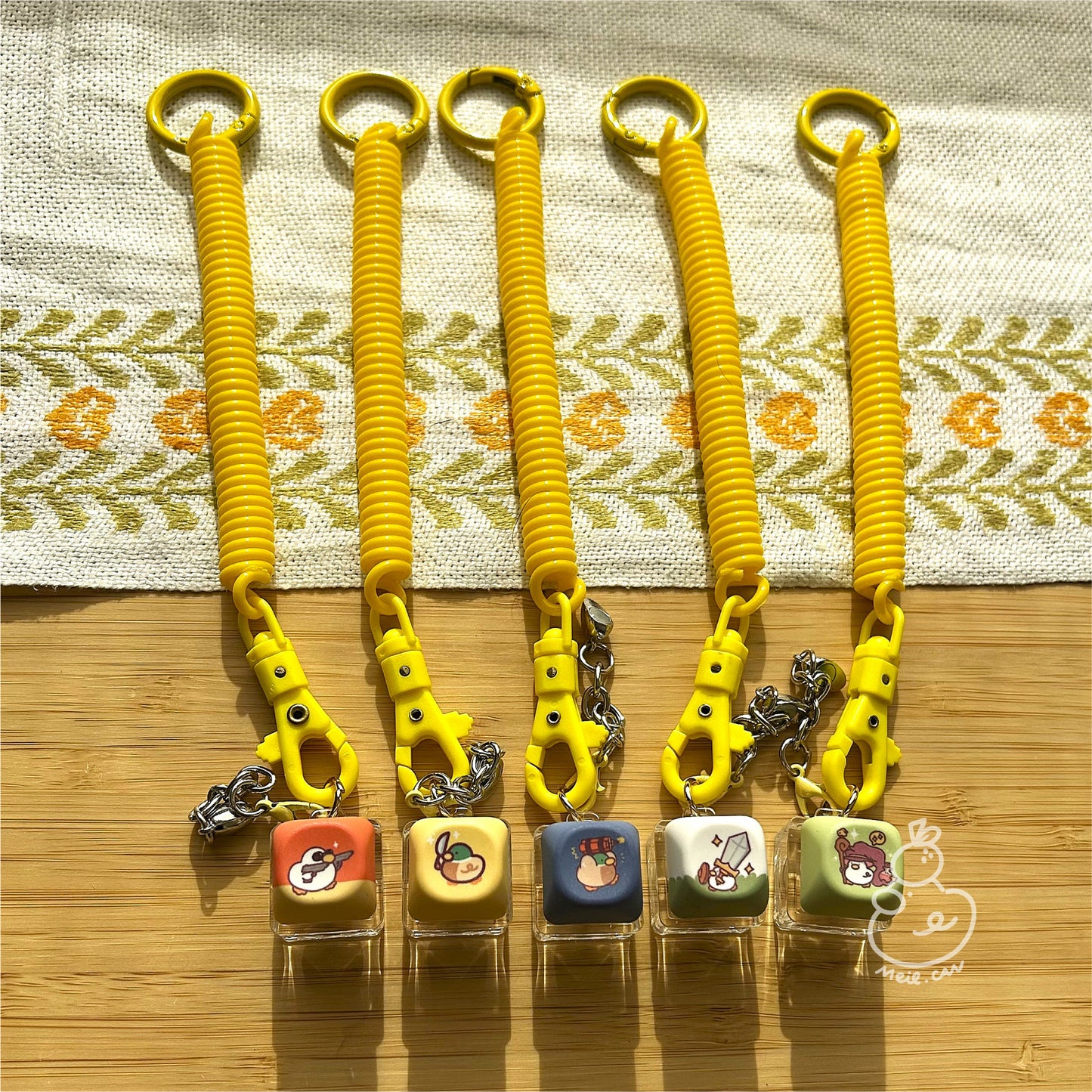 Just Ducks Protecting You - 1 Button RGB Light Clicky Keycap Keychain Blind Bag