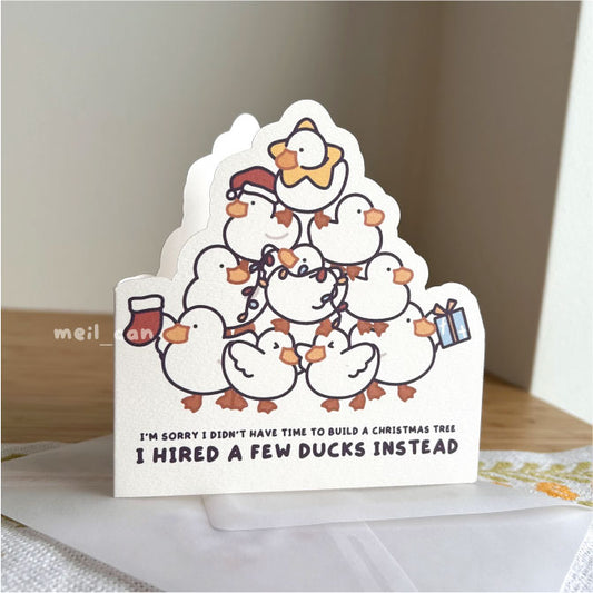 Duckmas Tree - Duck Christmas Card - Greeting Card