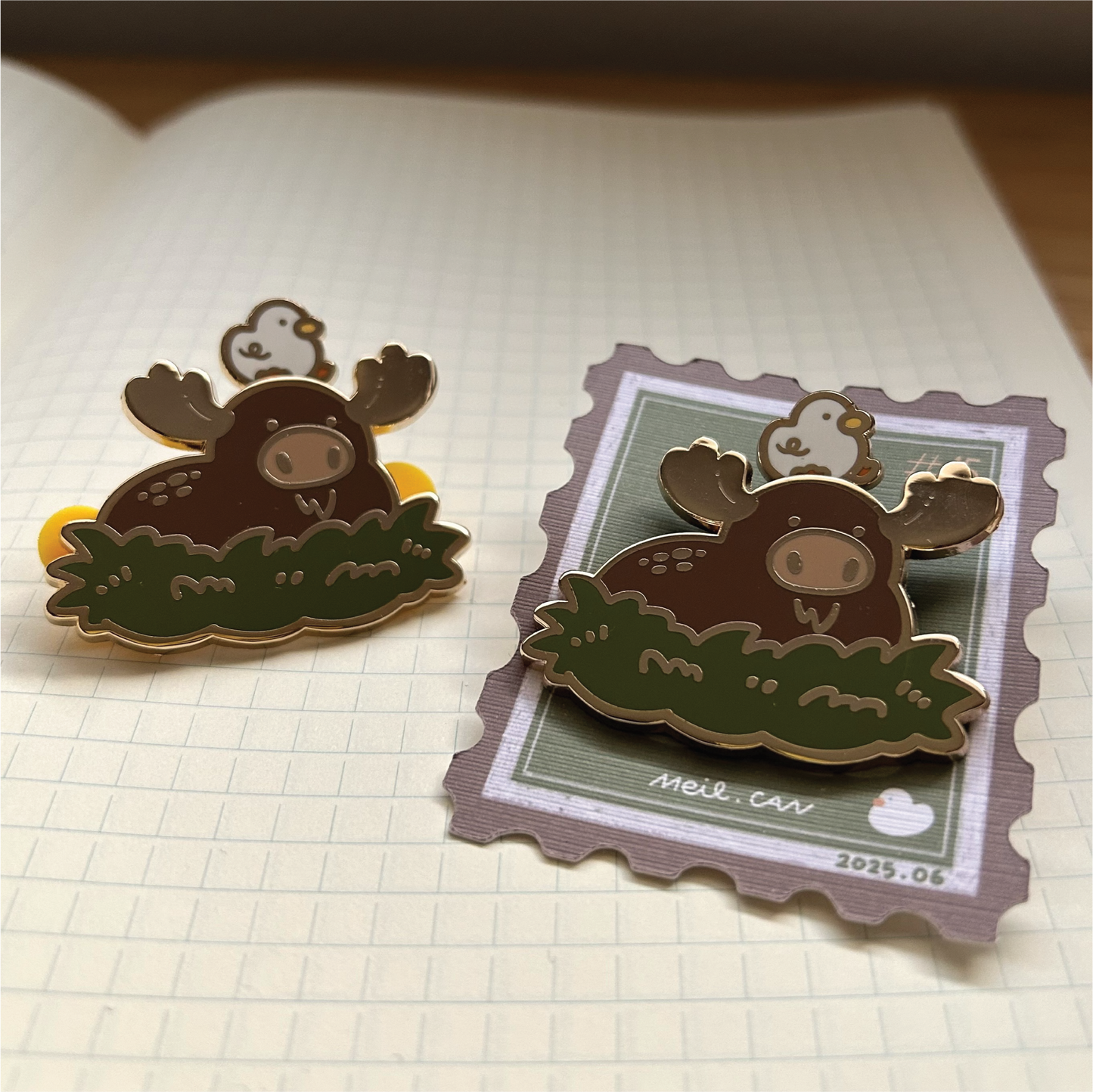 June 2025 rewards - Duckie Membership Ko-fi Archive | Enamel Pin, Artprint, Sticker