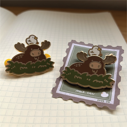 June 2025 rewards - Duckie Membership Ko-fi Archive | Enamel Pin, Artprint, Sticker