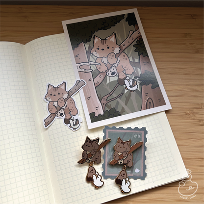 July 2025 rewards - Duckie Membership Ko-fi Archive | Enamel Pin, Artprint, Sticker