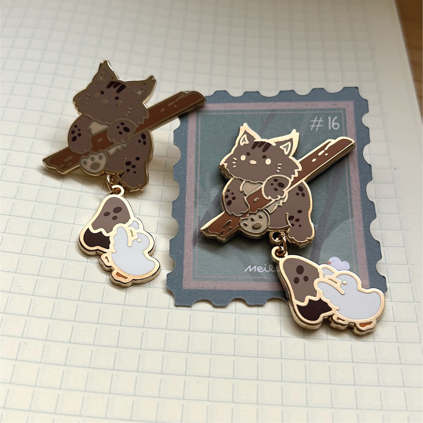 July 2025 rewards - Duckie Membership Ko-fi Archive | Enamel Pin, Artprint, Sticker