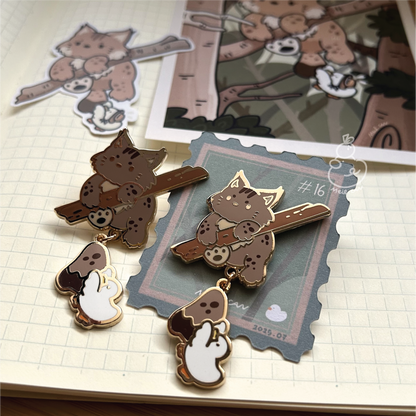 July 2025 rewards - Duckie Membership Ko-fi Archive | Enamel Pin, Artprint, Sticker