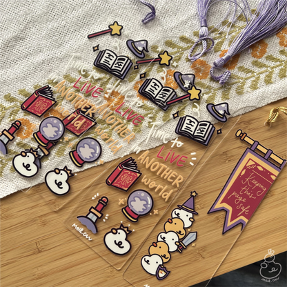 Time to Live in Another World | Acrylic Bookmark with Tassel
