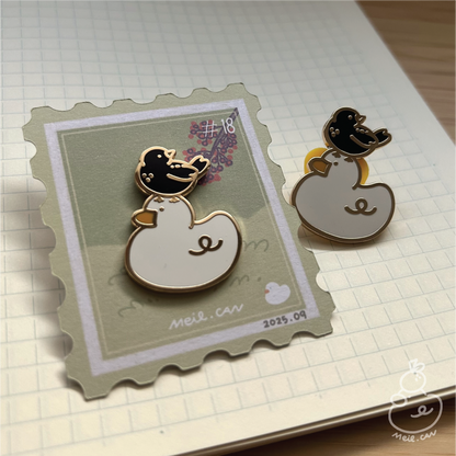 September 2025 rewards - Duckie Membership Ko-fi Archive | Enamel Pin, Artprint, Sticker
