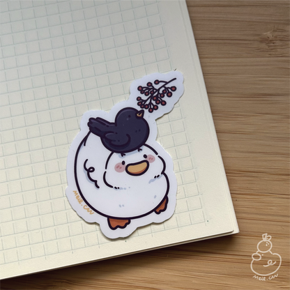 September 2025 rewards - Duckie Membership Ko-fi Archive | Enamel Pin, Artprint, Sticker