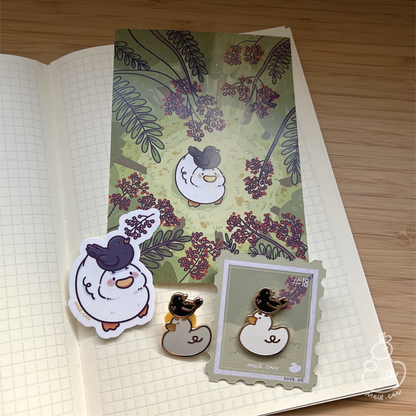 September 2025 rewards - Duckie Membership Ko-fi Archive | Enamel Pin, Artprint, Sticker