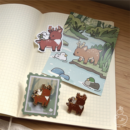 August 2025 rewards - Duckie Membership Ko-fi Archive | Enamel Pin, Artprint, Sticker