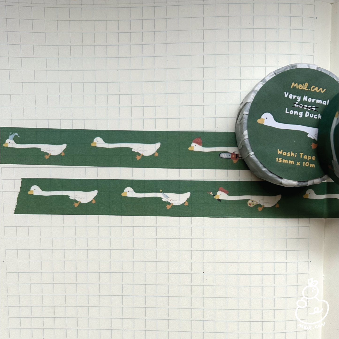 Very Normal Long Duck | Cute Washi Tape