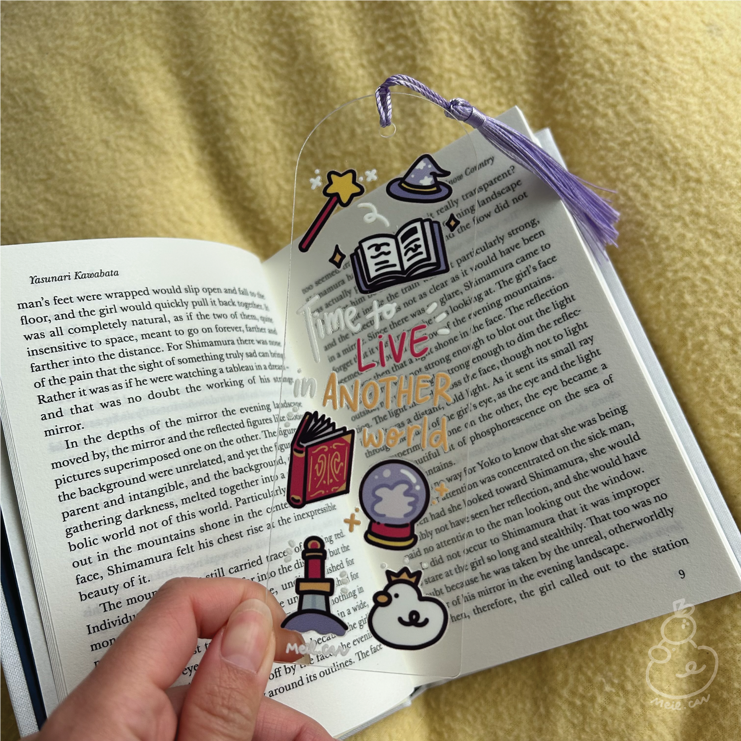 Time to Live in Another World | Acrylic Bookmark with Tassel