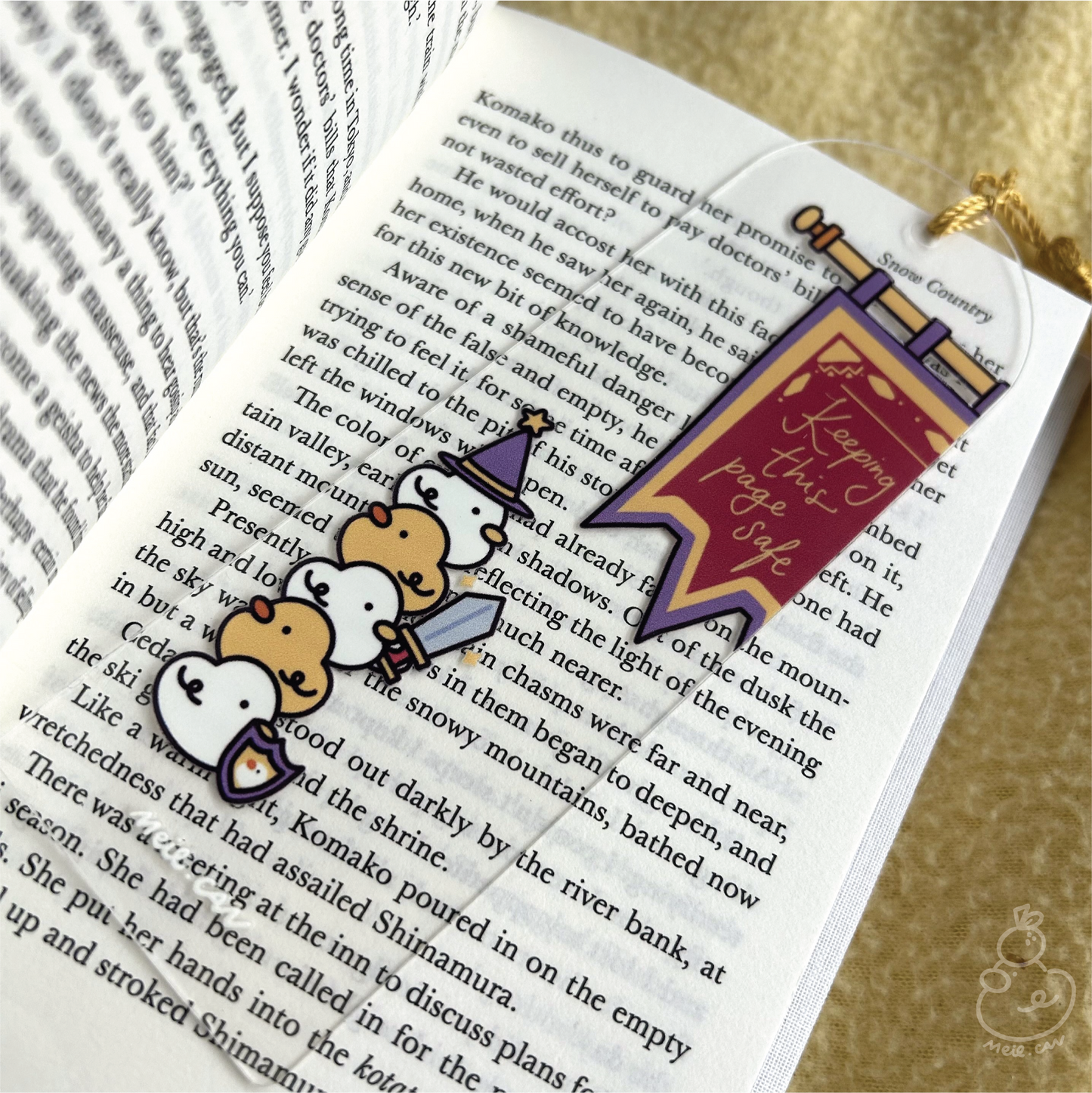 Keeping Your Page Safe | Acrylic Bookmark with Tassel