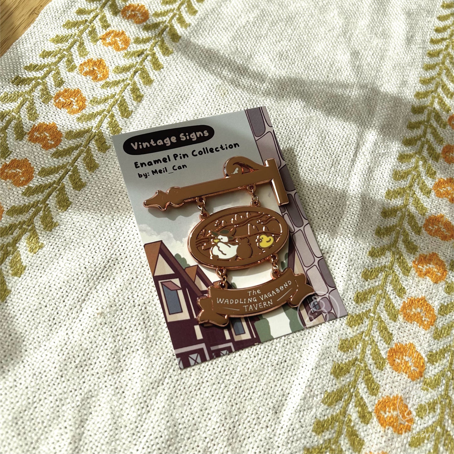 The Waddling Vagabond - Vintage Signs Enamel Pin