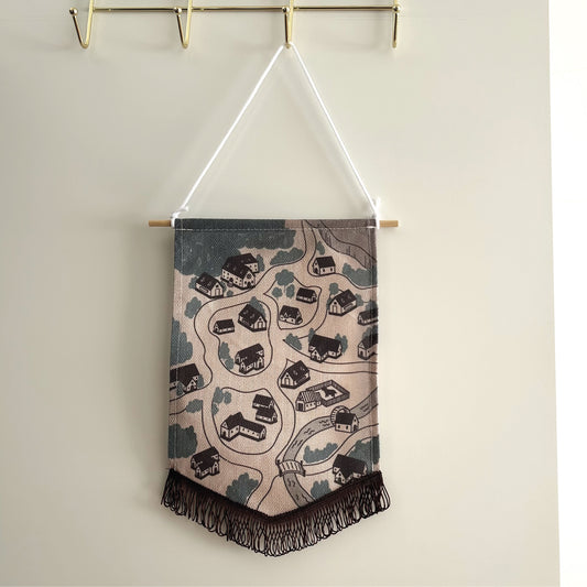 Duckie Town Map - Pin Banner - from Vintage Signs Pin Collection Kickstarter