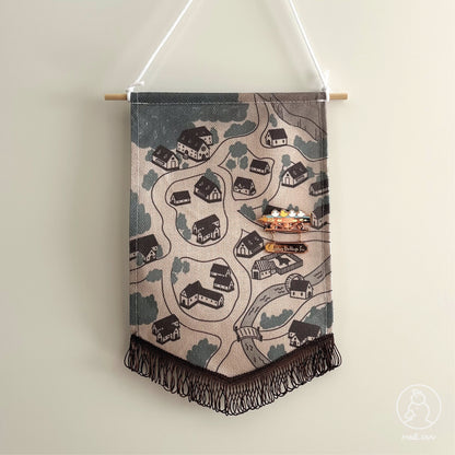 Duckie Town Map - Pin Banner - from Vintage Signs Pin Collection Kickstarter