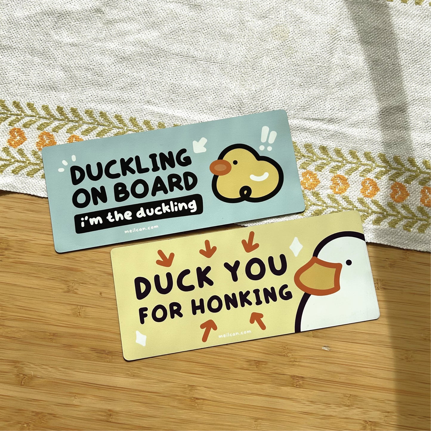 "Duck You For Honking" Duck Car Decal Bumper Magnet | Magnetic Deco