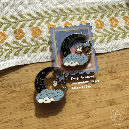 November 2024 Enamel Pin - Duckie Membership Ko-fi Archive