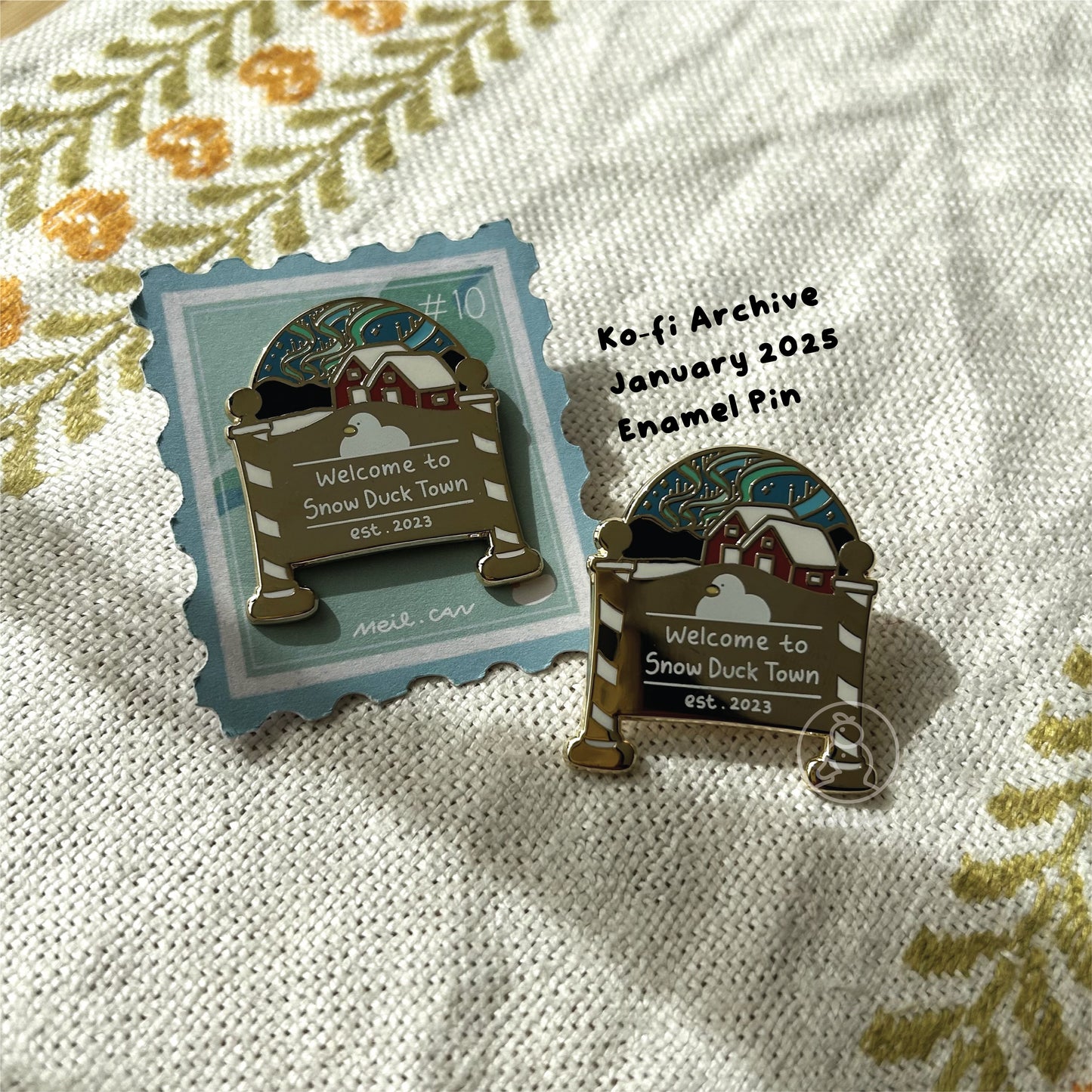 January 2025 Enamel Pin - Duckie Membership Ko-fi Archive